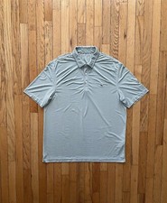 Vineyard Vines Performance Stretch Striped Polo Shirt Blue Yellow Men L Comfort