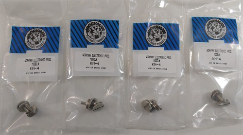 Lot of 4 Bags - Workman KN-4 CB Radio All Brass 4mm Thread Replacement Knobs - Picture 1 of 6