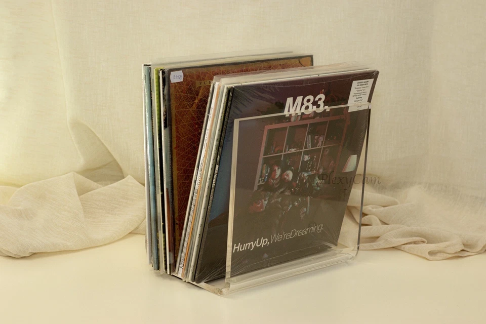 Porta vinili Portadischi Plexiglass Trasparente LP Contenitore 20x30x25H Mod S - Immagine 2 di 3