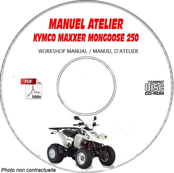 Réparez votre KYMCO Maxxer 250 sans erreur grâce au manuel technique CD-R anglais