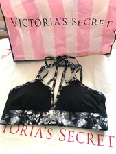Victoria's Secret PINK Ultimate Strappy Lightly Lined Sports Bra Black/Tie Dye S