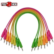 Pig Hog PP8X10 8-Pack 10-Inch 3.5mm Synthesizer Patch Cable Neon
