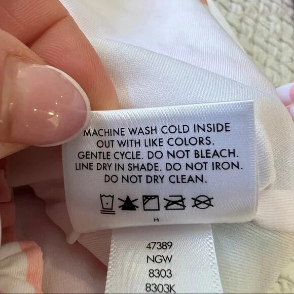 Tankini Hanna Andersson Niñas Rosa Azul Floral Calado Natación Separado Talla 10 Foto 4 de 4