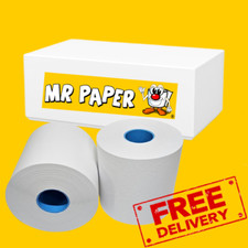 80mm x 80m Thermal Linerless Sticky Label Roll - 25mm Core (Box of 10)