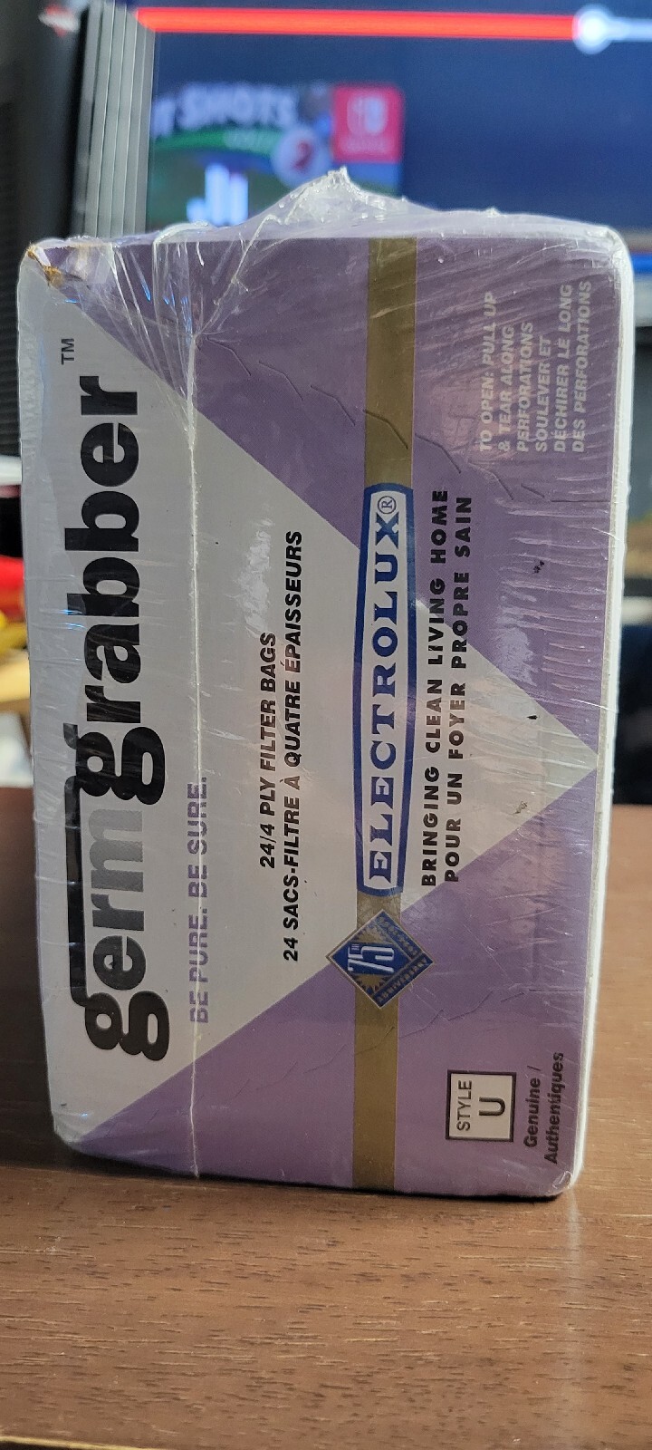 Sealed Box Of 24 Germ Grabber Style U Filter Electrolux Vacuum Bags Factory Seal eBay