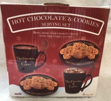 6 pc set Hot Chocolate & Cookies Serving Set By Smart Planet