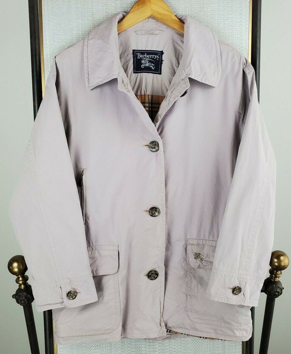 【希少】Burberrys’ MADE IN SPAIN BURBERRYS SPAIN Size 42 Large Mens Cotton/Poly Khaki Car Coat