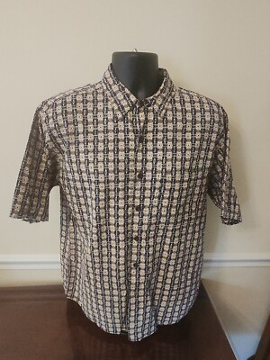 Button Up Ribbon Royal Ribbons Button Up Shirt Multicolored Mens Large L | eBay
