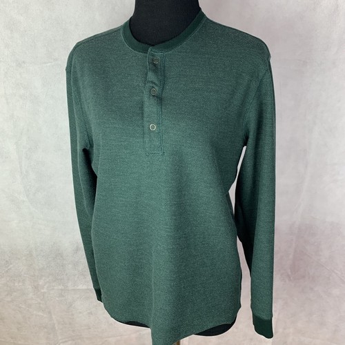 Top UNTUCKit EE. UU. Henley Schrock para hombre pequeña S verde mangas largas 40759 WTS-TSC - Imagen 9 de 16
