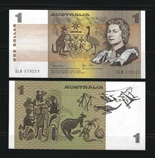 AUSTRALIA 1 Dollar 1982, P-42d Johnston / Stone, Original UNC, QEII Banknote