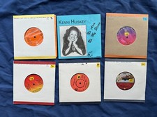 Vintage UK 45's Bellamy Charlie Daniels Glen Campbell Johnny Cash Kenni Huskey