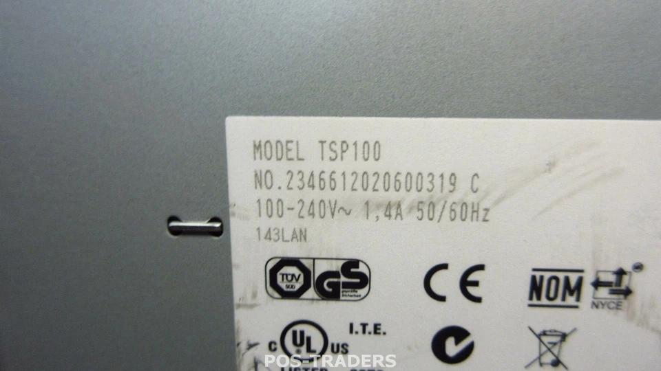 Star Micronics TSP100 TSP143LAN TSP143 LAN Thermal Receipt Printer Black TESTED - Bild 4 von 4
