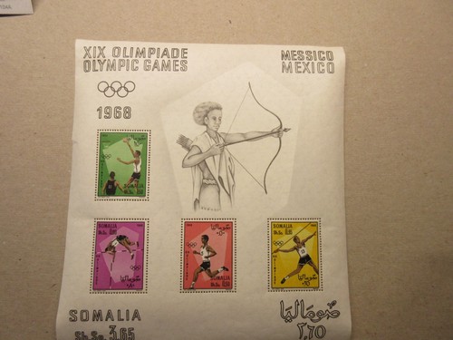 SOMALIA Scott 339a SHHET & 336-9 SINGLES MINT HINGED Lot4 Cat $9.40 - 第 1/2 張圖片