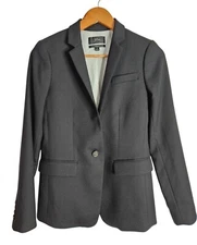 J. Crew Regent Wool Blend Single Button Tailored Blazer Womens Size 2 Careerwear