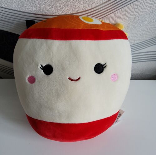 Squishmallows Raisy Ramen Noodle Zuppa Cibo Peluche Morbido Giocattolo 7” Kellytoy Nuovo Etichette
