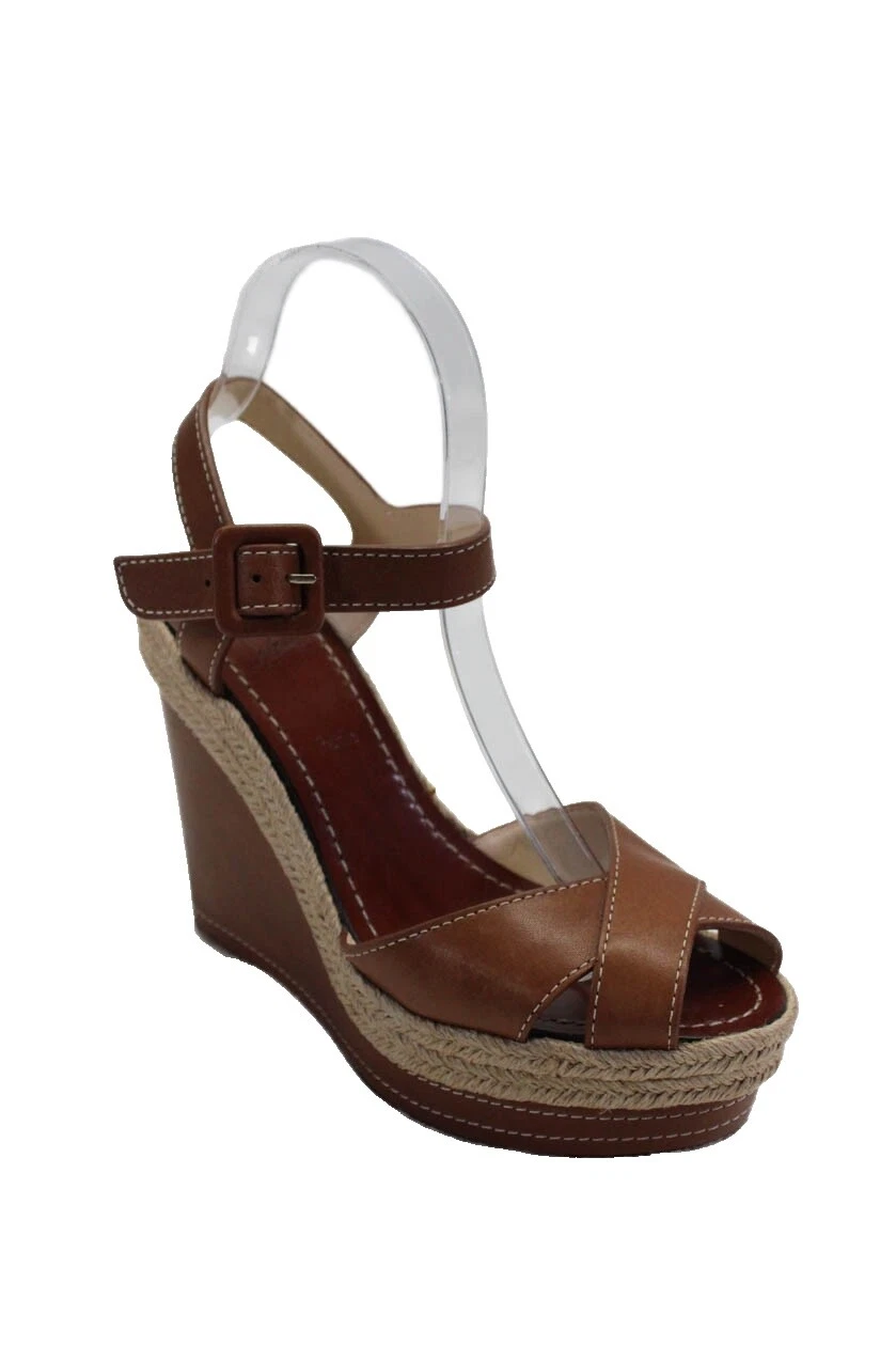 Christian Louboutin Women's Wedge Brown Heels for Women