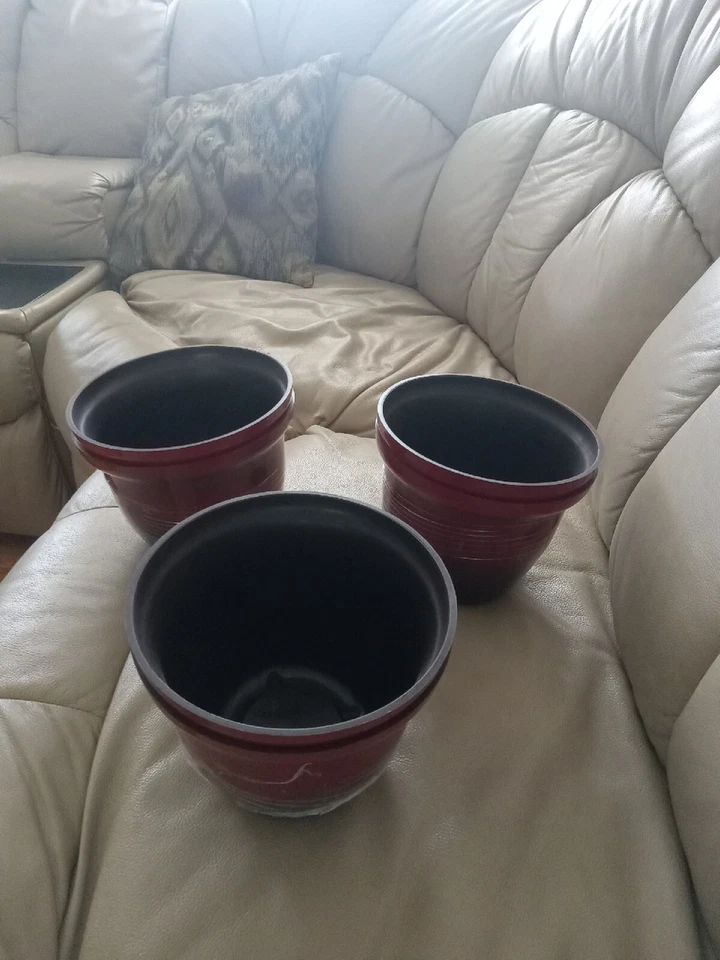 6 Master сад галена цветочные горшки новый с Ярлыками 7» Dia. X 5-1/5"H выбор из 4 цветов  - Изображение 2 из 4