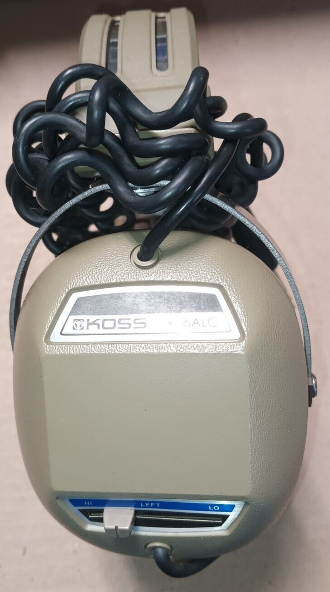 Vintage 70s 80s Koss K-6 ALC Over Ear-Cup Stereo phones Headphones