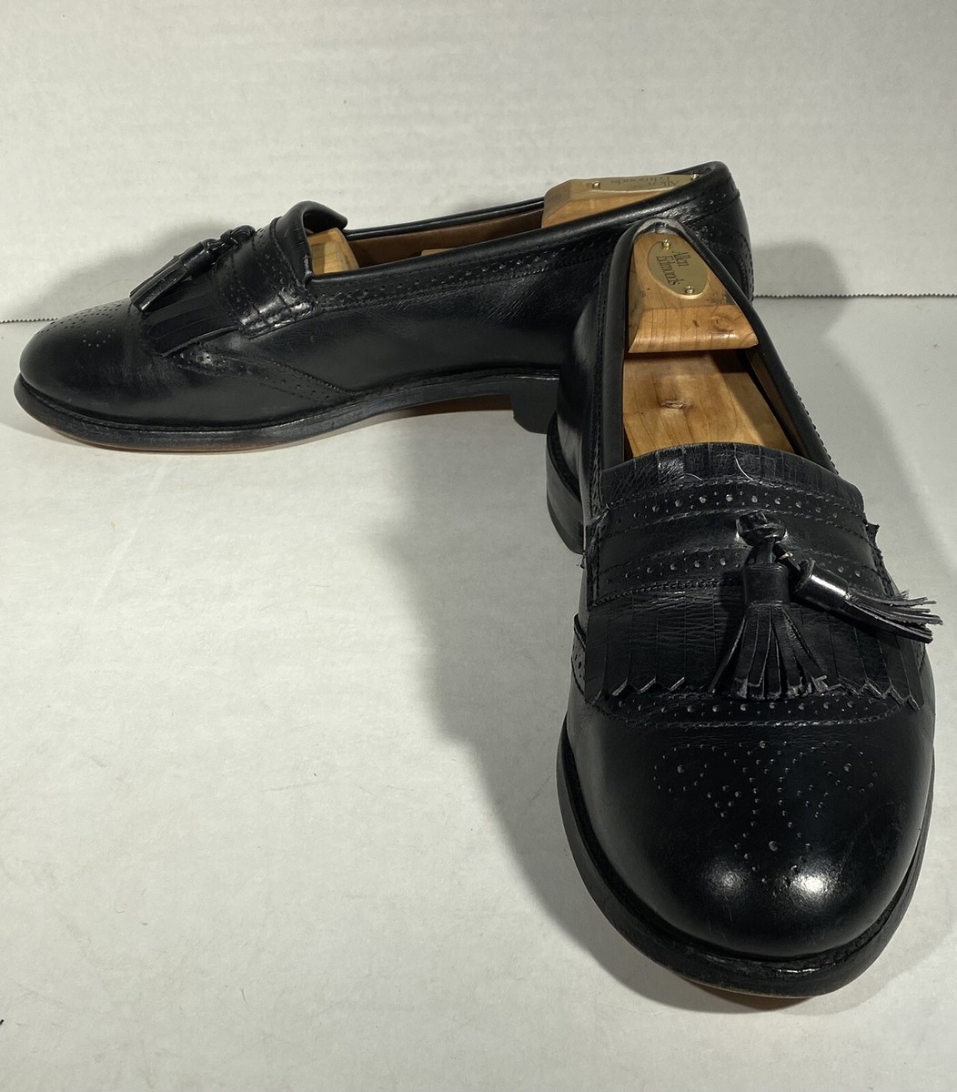 ALLEN EDMONDS “Bridgeton” Black Leather Kiltie Tassel  display picture 1