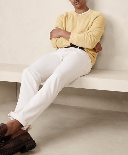 【BANANA REPUBLIC】袖プリーツコットンニット BANANA REPUBLIC（バナナリパブリック） ニット セーター BANANA