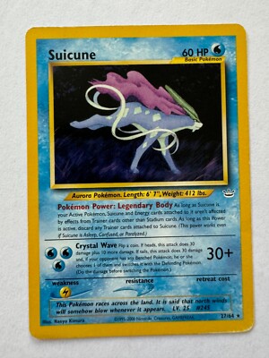 Suicune - Neo Revelation - 27/64 - Rare - Pokemon Card 2000 - LP