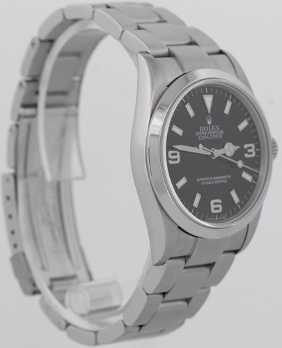 Rolex Explorer I Black 36mm 3-6-9 REHAUT Stainless Steel Automatic Watch 114270 - Picture 4 of 10
