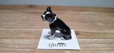 LITTLE CRITTERZ Dog Boston Terrier "Stubby" Mini Figurine New FREE SHIP LC1047