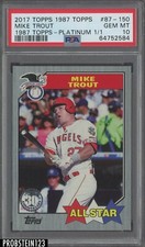 2017 Topps 1987 Platinum Mike Trout Angels 1/1 PSA 10 GEM MINT