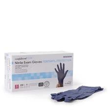 McKesson Confiderm 3.8 Nitrile Exam Gloves Powder-Free - Small - Blue