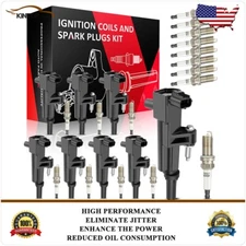 Ignition Coils & Iridium Spark Plugs For 2008-2010 Dodge Ram 1500 Truck V8 4.7L