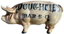 DOUGHTIE'S BAR-B-Q CERAMIC PIG BARBECUE STORE DISPLAY, PORTSMOUTH, VA, VINTAGE