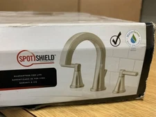 Delta Becker Spotshield Stainless 2-Handle WaterSense Bathroom Faucet w/Drain