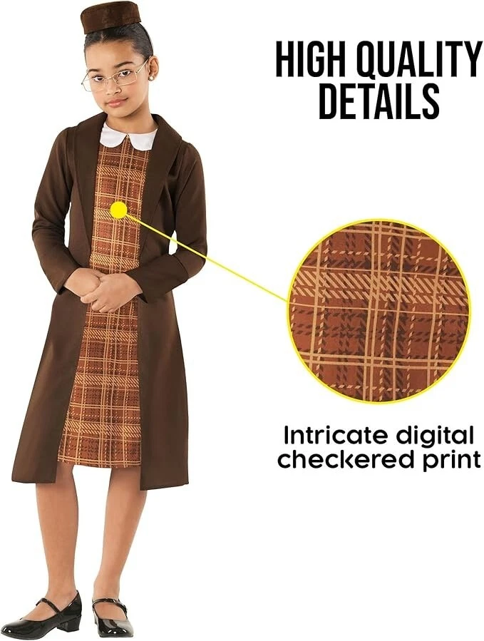 Disfraz de Activista por la Libertad por los Derechos Civiles Históricos para Niños Rosa Parks Niñas Foto 4 de 4