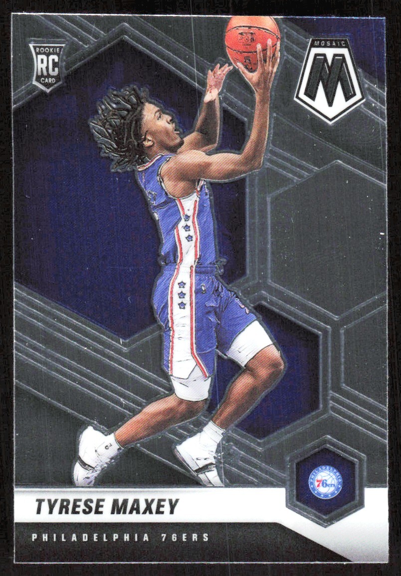 2020-21 2831E Panini Mosaic Tyrese Maxey Rookie Philadelphia 76ers #203