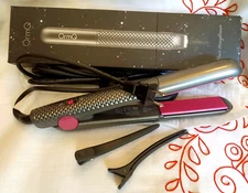 Hair STRAIGHTER or Curl OrmQ Hair Straightening Flat Iron Open Box