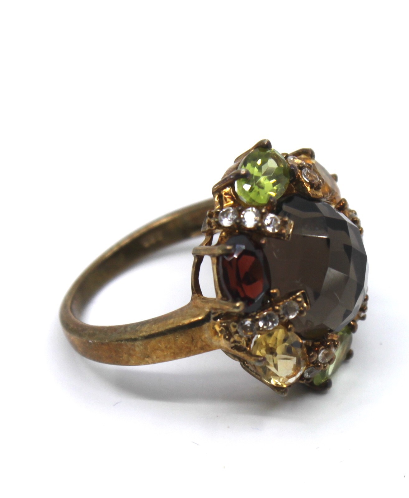 Multi Natural Gemstone Statement Ring in Sterling… - image 5