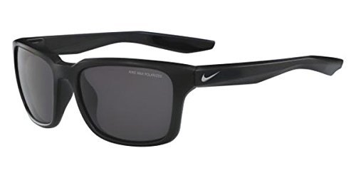 New NIKE EV1003-001 Essential Spree P Sunglasses Grey Polarized Lens - Matte BLK - Picture 1 of 3