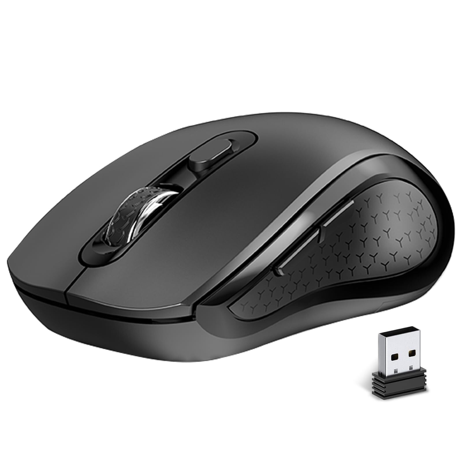 Wireless Ergonomic 2.4G Mouse with 2400 DPI Silent Anti-Slip Roller Design-image