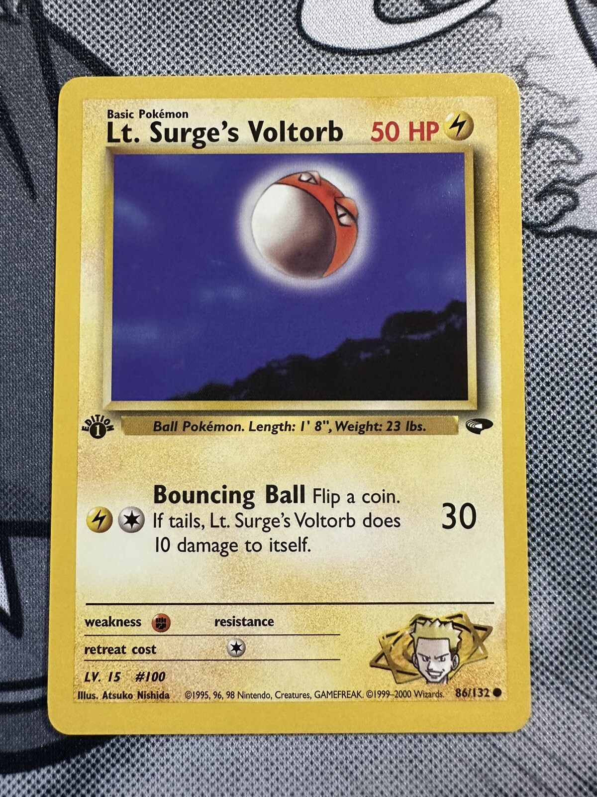 Pokemon Gym Challenge 1st Edition Lt. Surge's Voltorb 86/132 Near Mint