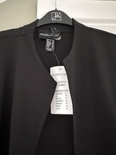 Frank Lyman Smart Elegant 3/4 Sleeve Tailored Black Jersey Jacket