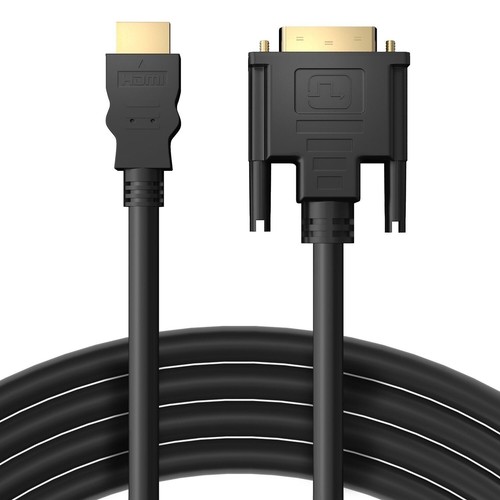 6FT HDMI to DVI D 24+1 Male Gold Adapter Cable HDTV Projector Laptop Cord Plug - Picture 2 of 5