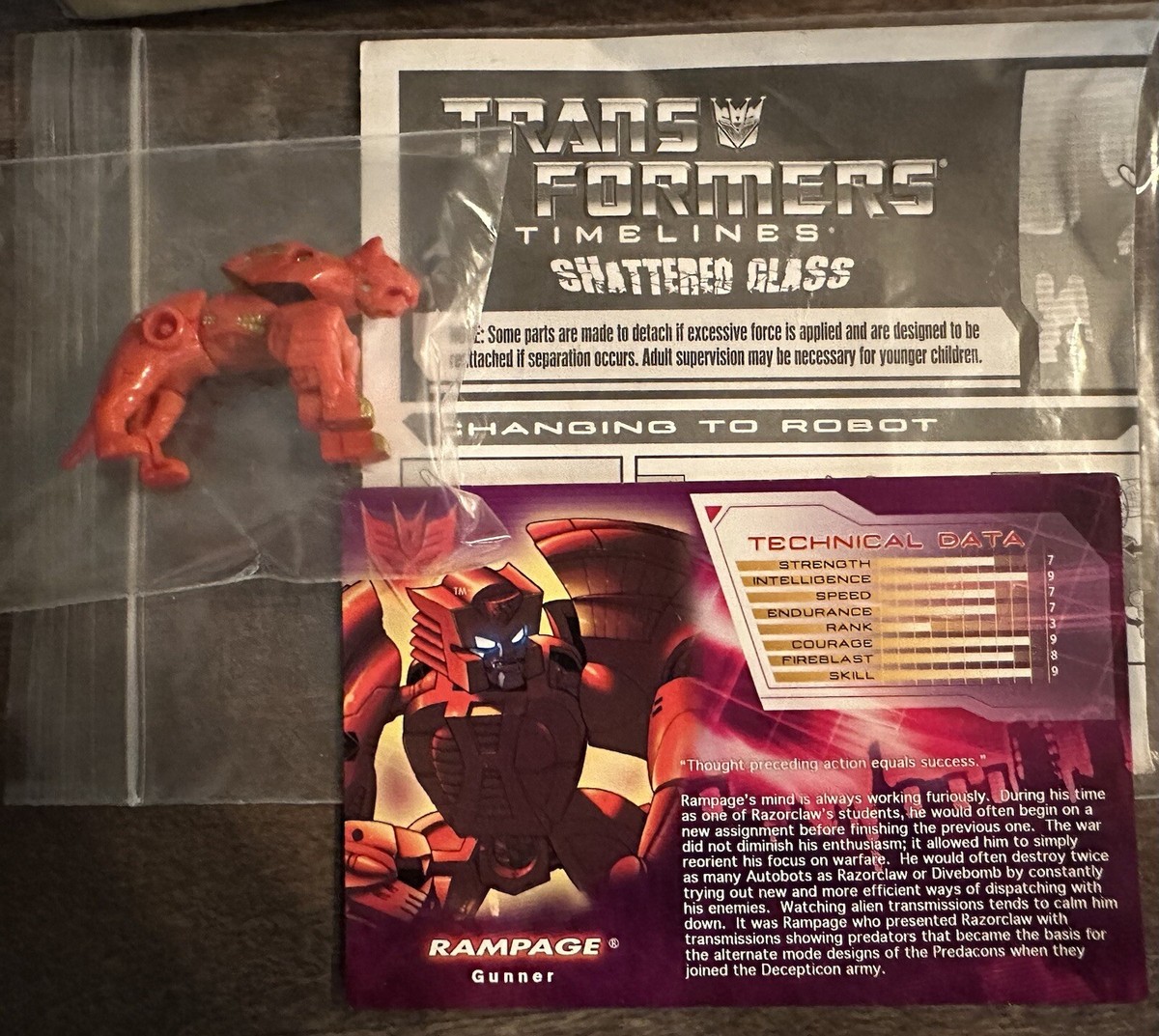Collector Club Transformer Shattered Glass RAMPAGE Timeline