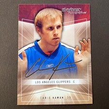 Chris Kaman 04 Skybox Autographics #28 MINT Clippers Jersey Facsimile Auto RC SP