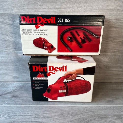 Dirt Devil Handy Zip Red Hand Held Vacuum Cleaner &Attachments Boxed Caravan Car eBay