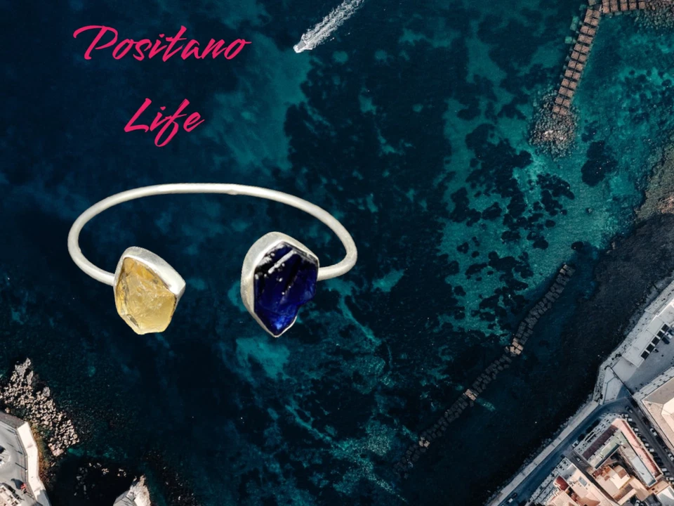 Moda Positano Gioielli - Collezione Zaffiro - Bracciale Ag 925 Zaffiro e Citrino - Immagine 2 di 4