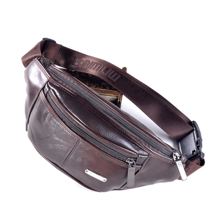 UOMO MARSUPIO PELLE CINTURA VITA BORSA TRACOLLA VIAGGIO CASUAL VINTAGE MODA BAG - Immagine 2 di 4