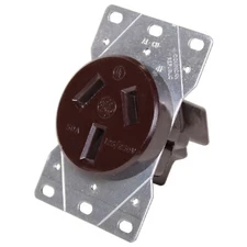GENERAL ELECTRIC NEMA 10-50R 50A Amp 125V/250V Volt 3 Pole 3 Wire Receptacle