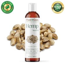 Hemp Seed Oil 8 oz. Cold Pressed 100% Pure Unrefined Natural