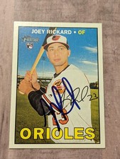 Joey Rickard Signed 2016 Topps Heritage Card #566 COA RC Baltimore Orioles O's