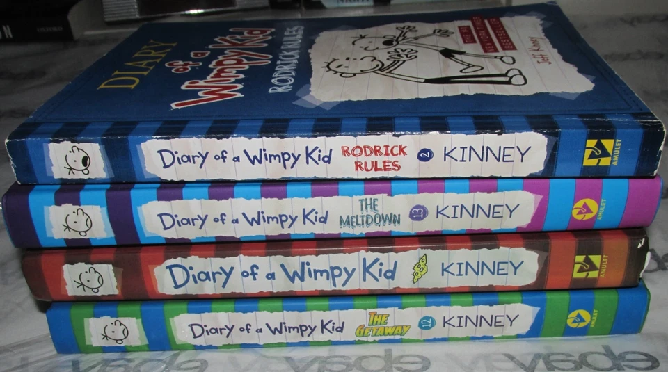 Lot of 4 Diary of a Wimpy Kid Hardcover & Softcover Book by Jeff Kinney - Image 3 of 4